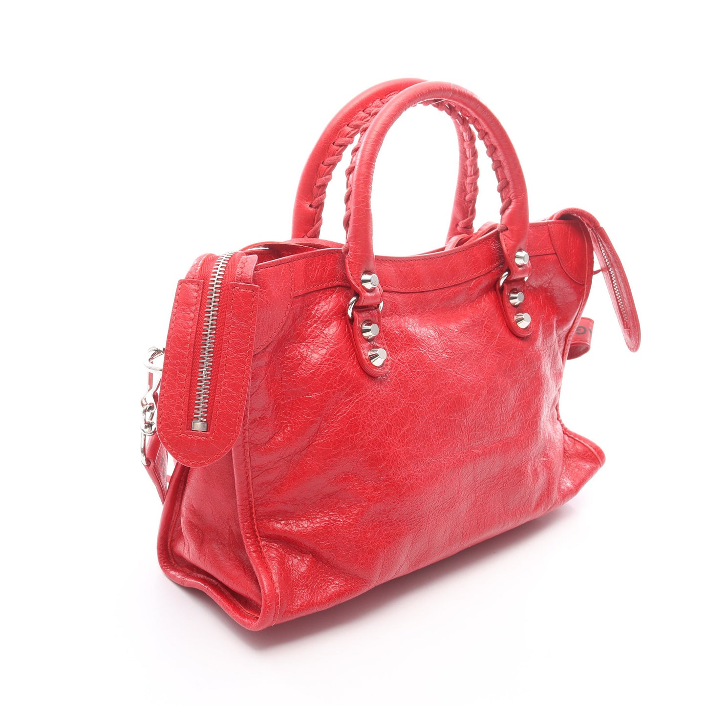 Le City Small ル シティ スモール 2WAY ハンドバッグ レザー レッド バレンシアガ バッグ BALENCIAGA
