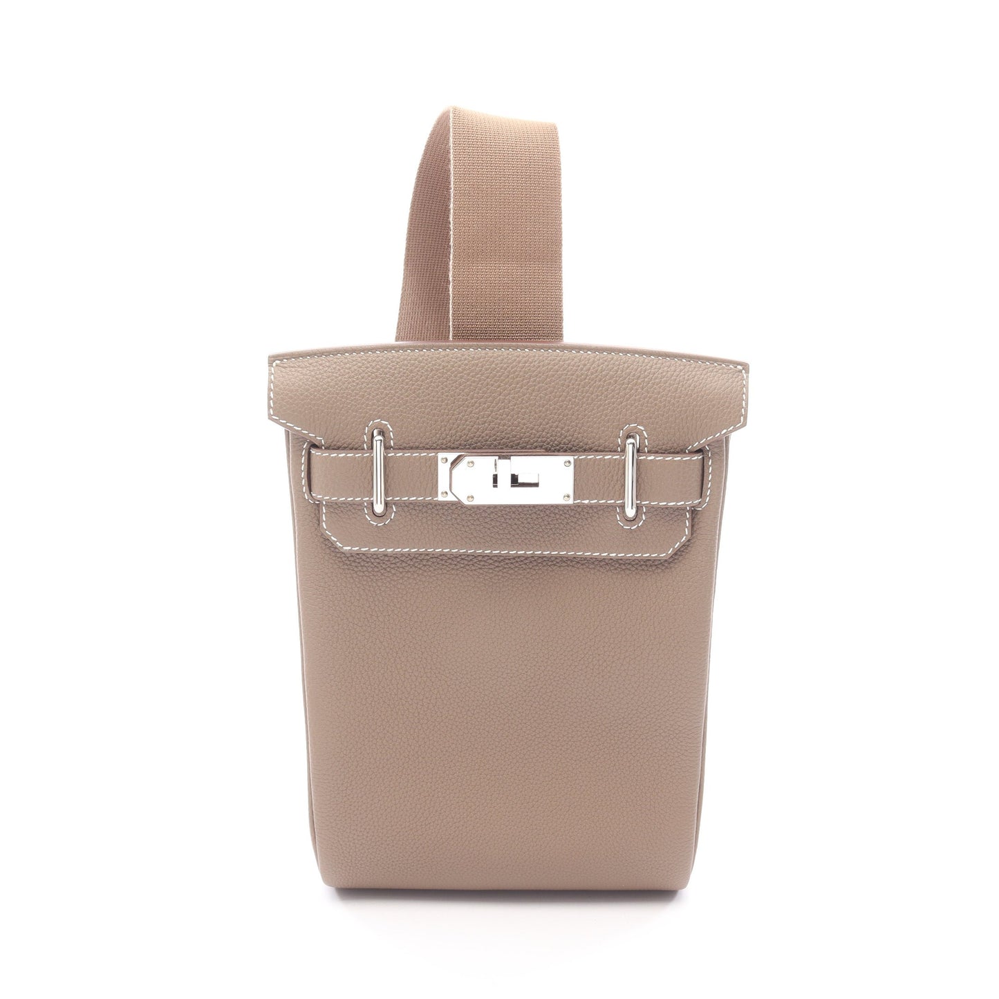 ケリーアッカドPM エトゥープ ボディバッグ トゴ グレーブラウン シルバー金具 W刻印 エルメス バッグ HERMES