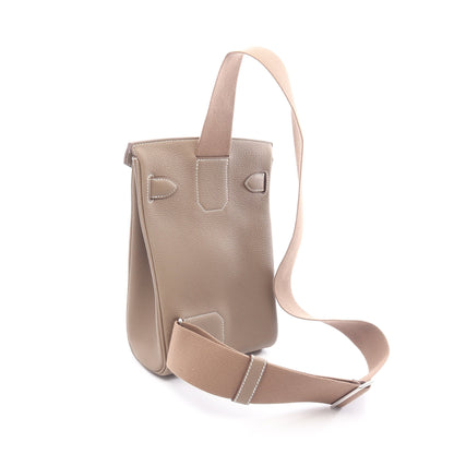 ケリーアッカドPM エトゥープ ボディバッグ トゴ グレーブラウン シルバー金具 W刻印 エルメス バッグ HERMES