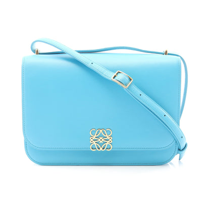 ゴヤ ミディアム ショルダーバッグ レザー ライトブルー ロエベ バッグ LOEWE