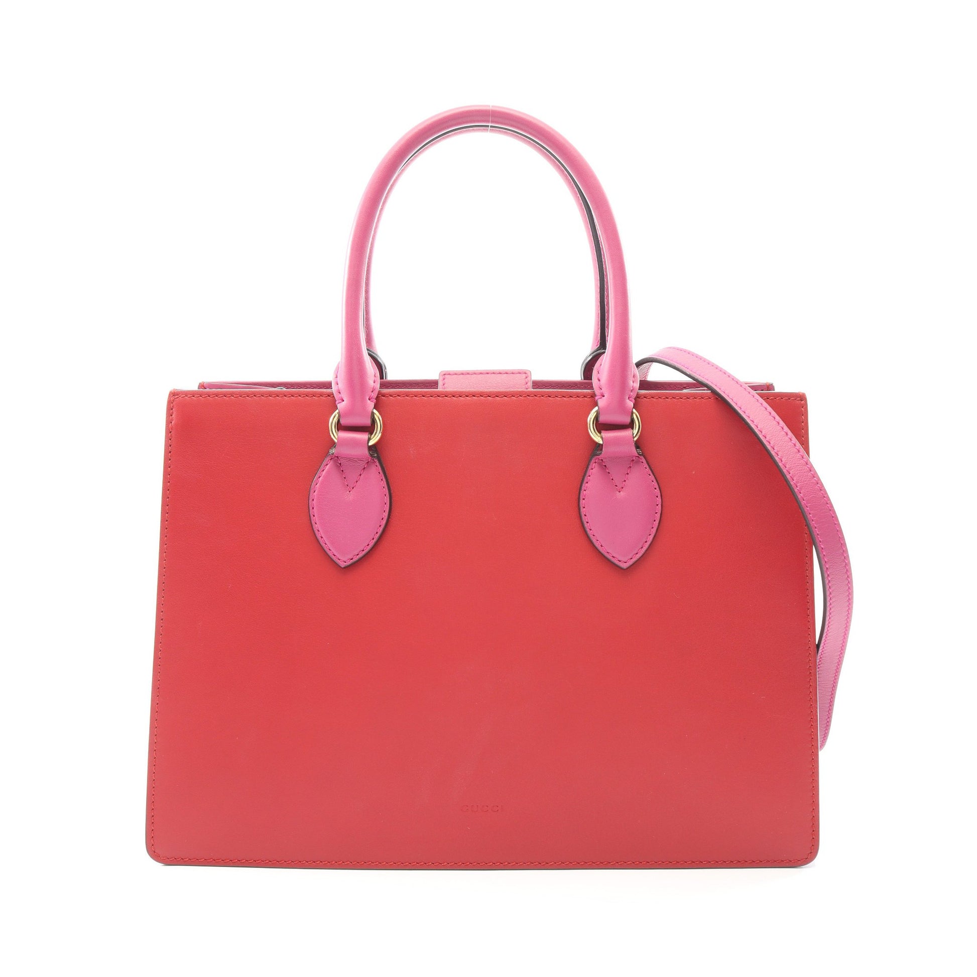 2WAY ハンドバッグ レザー レッド ピンクパープル グッチ バッグ GUCCI