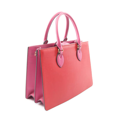 2WAY ハンドバッグ レザー レッド ピンクパープル グッチ バッグ GUCCI