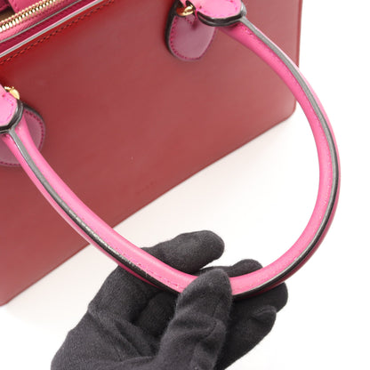 2WAY ハンドバッグ レザー レッド ピンクパープル グッチ バッグ GUCCI