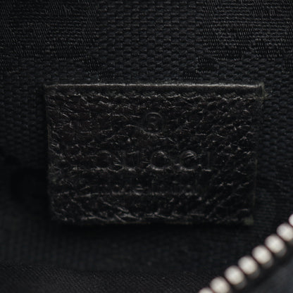 GGキャンバス ボディバッグ ウエストバッグ キャンバス レザー ブラック グッチ バッグ GUCCI