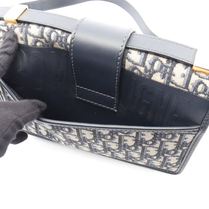 30 MONTAIGNE モンテーニュ オブリーク ジャカード ショルダーバッグ キャンバス レザー ベージュ ネイビー クリスチャンディオール バッグ Christian Dior