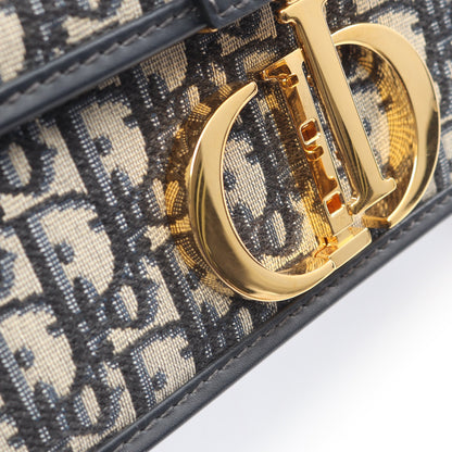 30 MONTAIGNE モンテーニュ オブリーク ジャカード ショルダーバッグ キャンバス レザー ベージュ ネイビー クリスチャンディオール バッグ Christian Dior