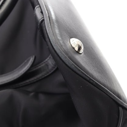 TESSUTO + SOFT CALF 2WAY ハンドバッグ トートバッグ キャンバス レザー ブラック プラダ バッグ PRADA