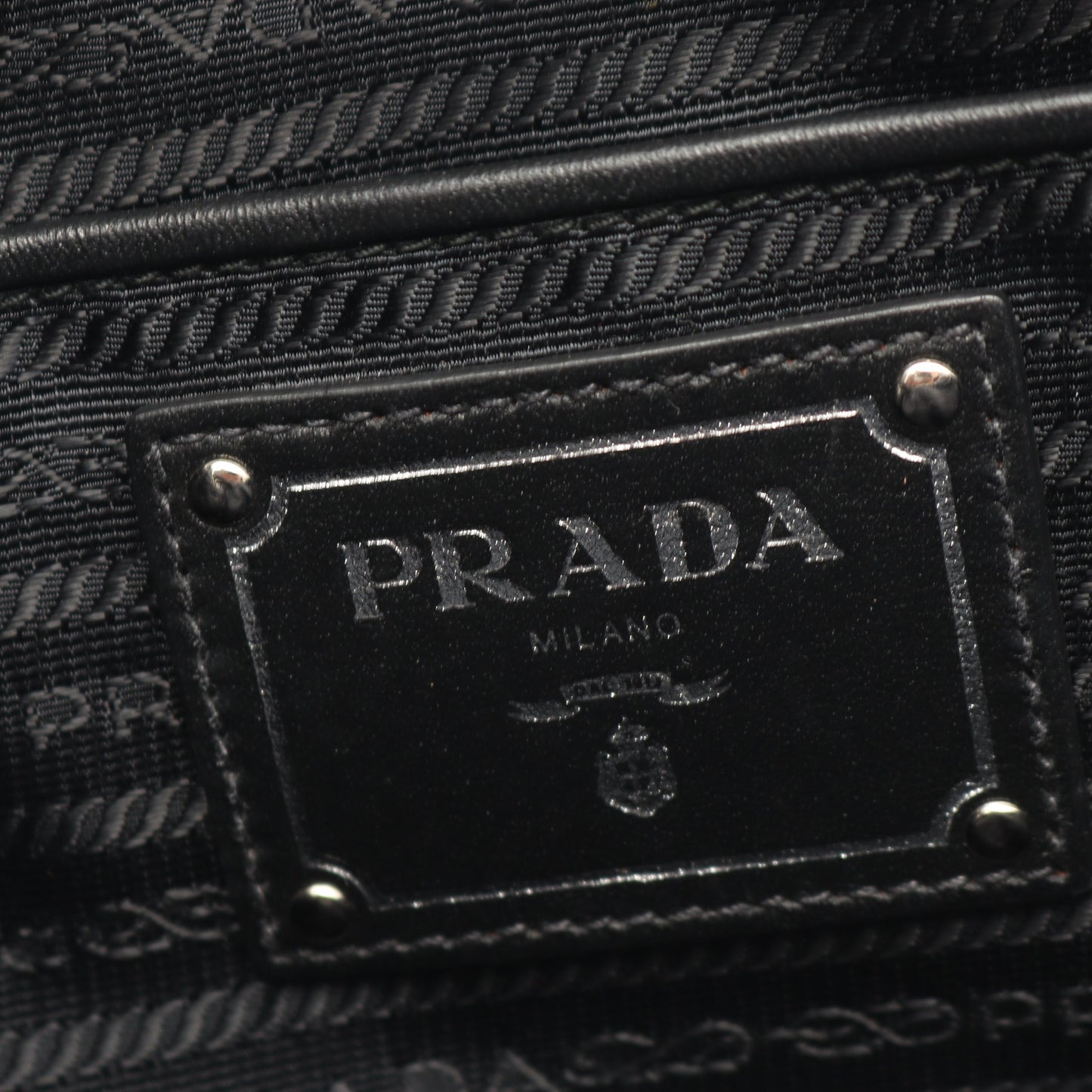 TESSUTO + SOFT CALF 2WAY ハンドバッグ トートバッグ キャンバス レザー ブラック プラダ バッグ PRADA