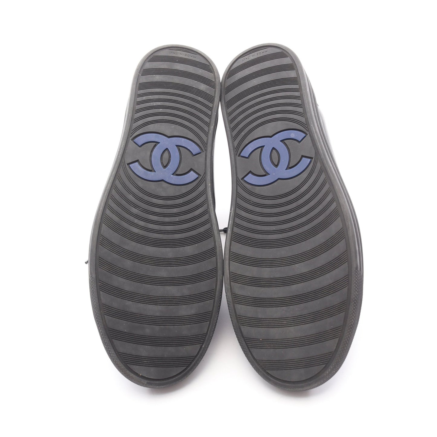 ハイカットスニーカー チェーン レザー ブラック シャネル シューズ CHANEL