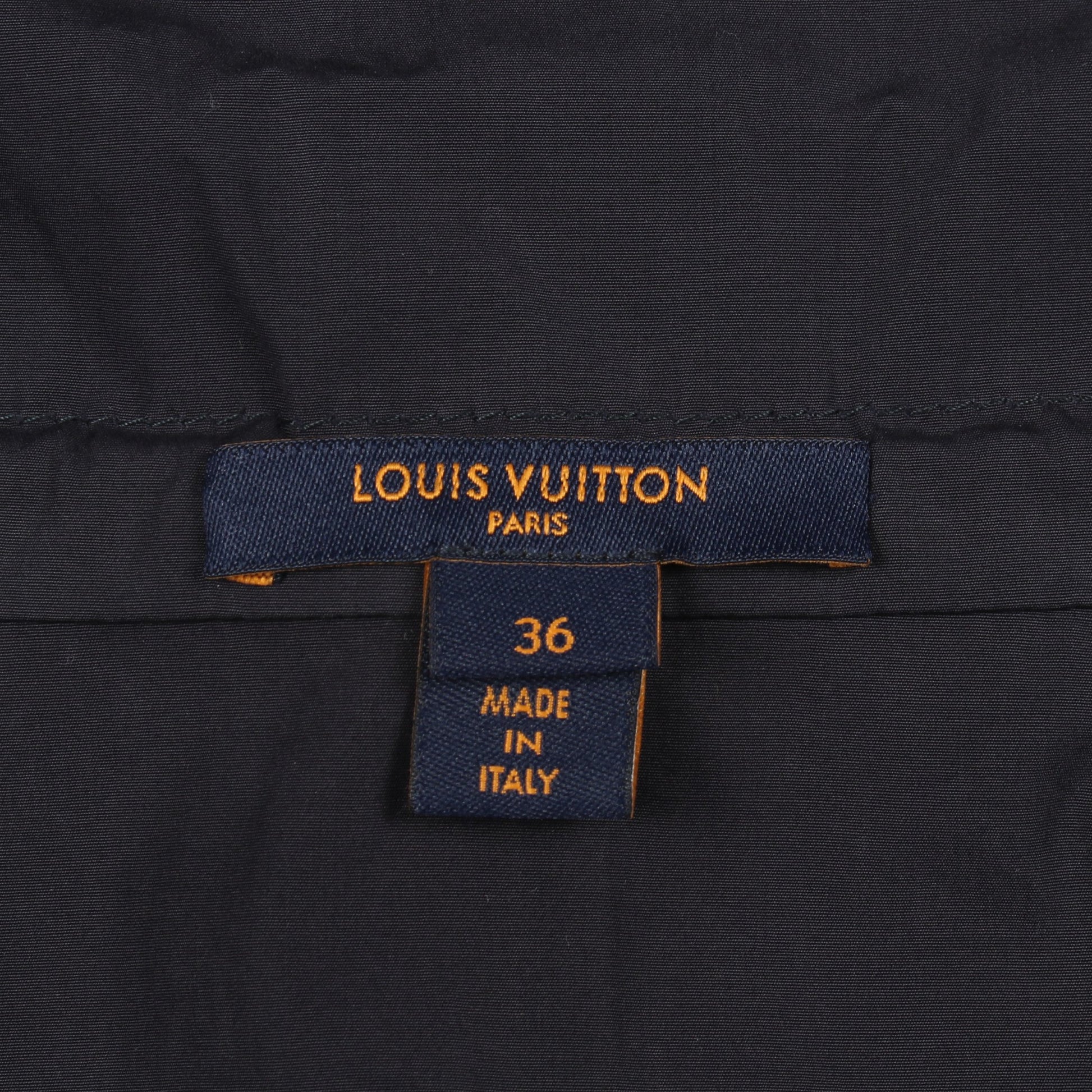 ハイネック ノースリーブ ワンピース コットン ネイビー ルイヴィトン ワンピース LOUIS VUITTON