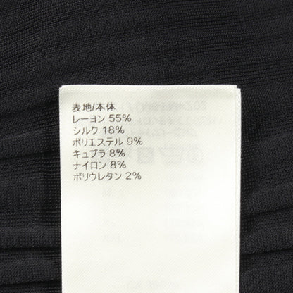 切替 ニット スカート レーヨン シルク ブラック ダークネイビー アイボリー ルイヴィトン ボトムス LOUIS VUITTON