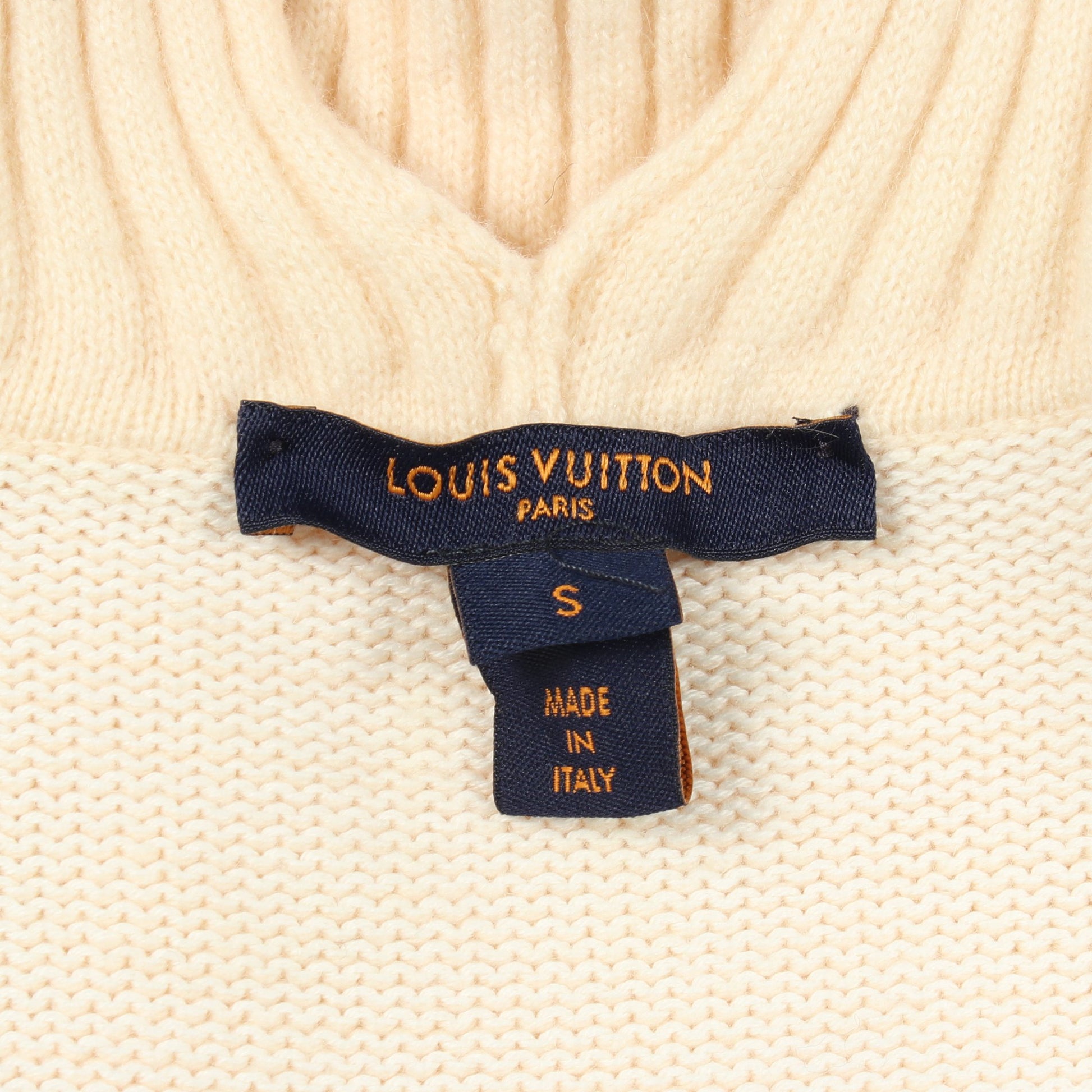 ハイネック ニット カシミヤ アイボリー ルイヴィトン トップス LOUIS VUITTON