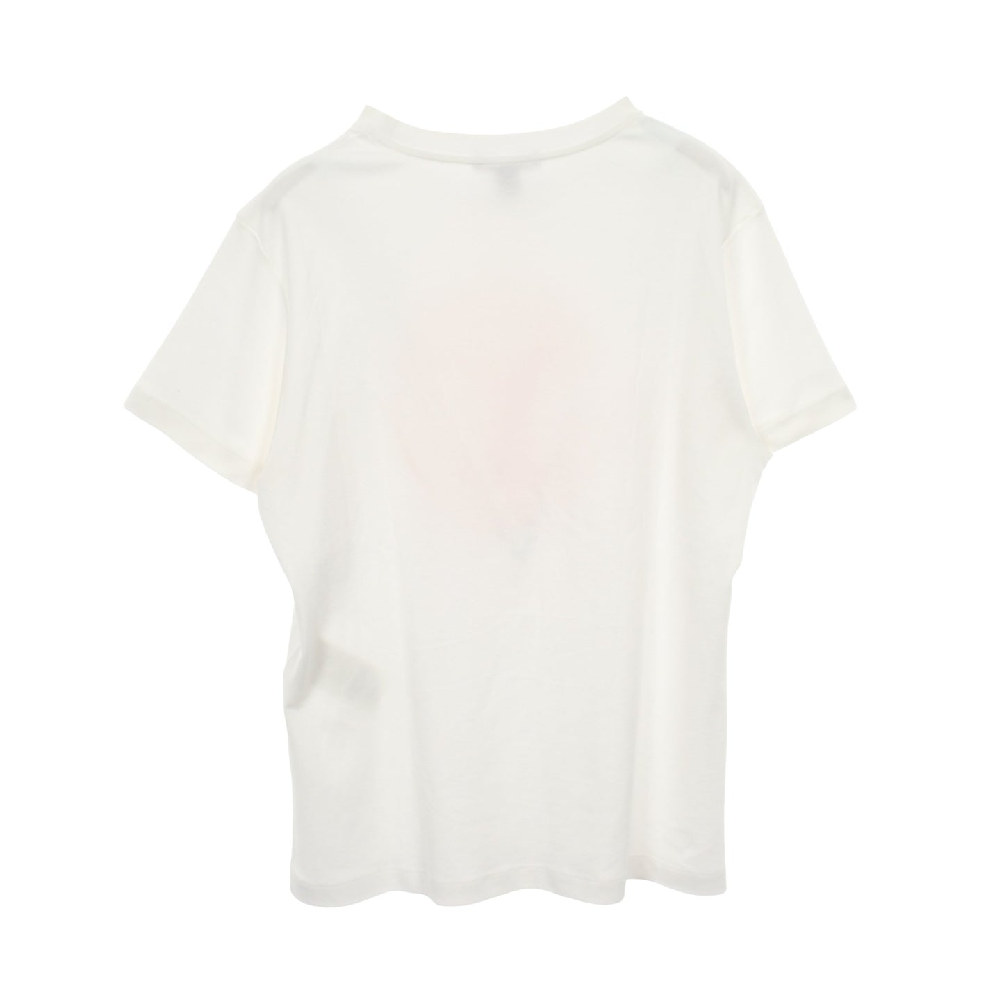 フロックドLV チェーン付き 半袖Tシャツ コットン ホワイト オレンジ ルイヴィトン トップス LOUIS VUITTON