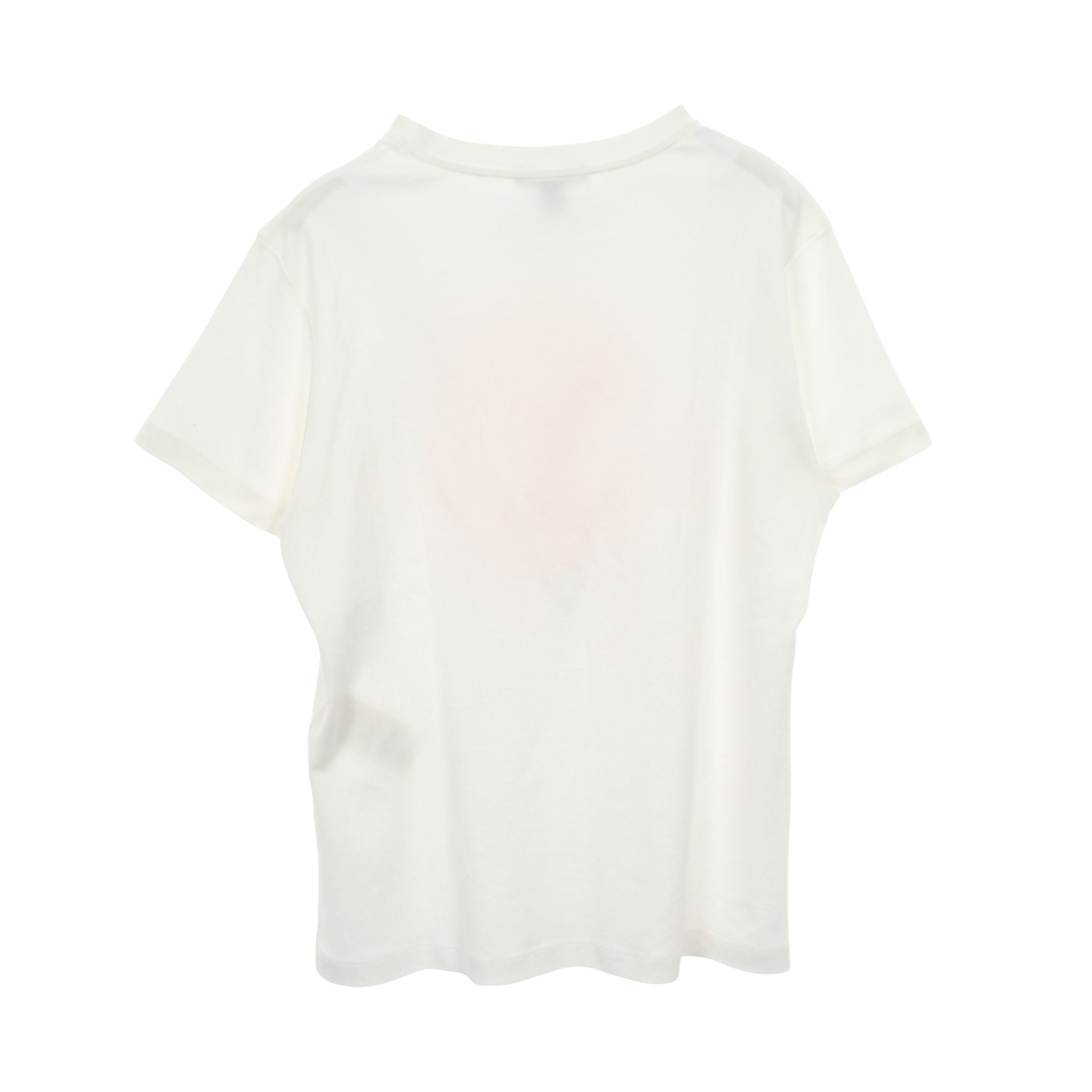 フロックドLV チェーン付き 半袖Tシャツ コットン ホワイト オレンジ ルイヴィトン トップス LOUIS VUITTON