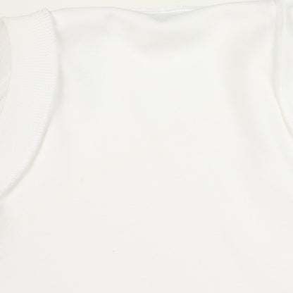 フロックドLV チェーン付き 半袖Tシャツ コットン ホワイト オレンジ ルイヴィトン トップス LOUIS VUITTON
