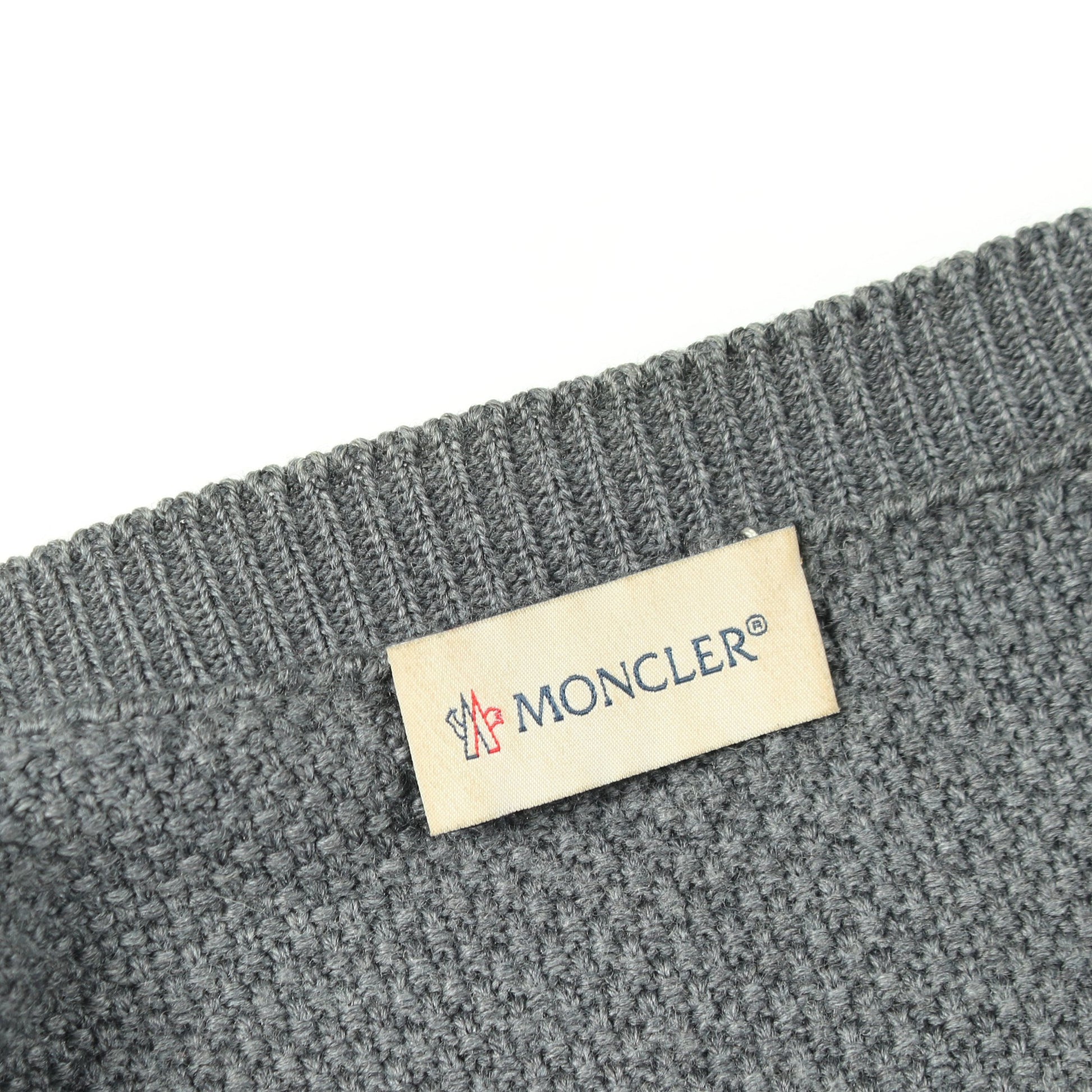 ニット切替 ダウンジャケット ナイロン ウール グレー モンクレール アウター MONCLER