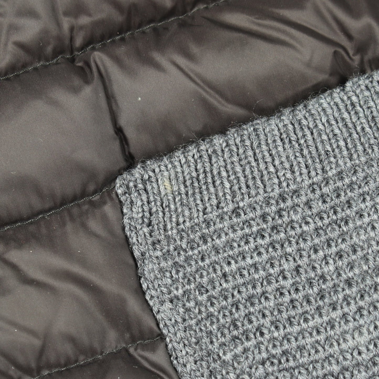 ニット切替 ダウンジャケット ナイロン ウール グレー モンクレール アウター MONCLER