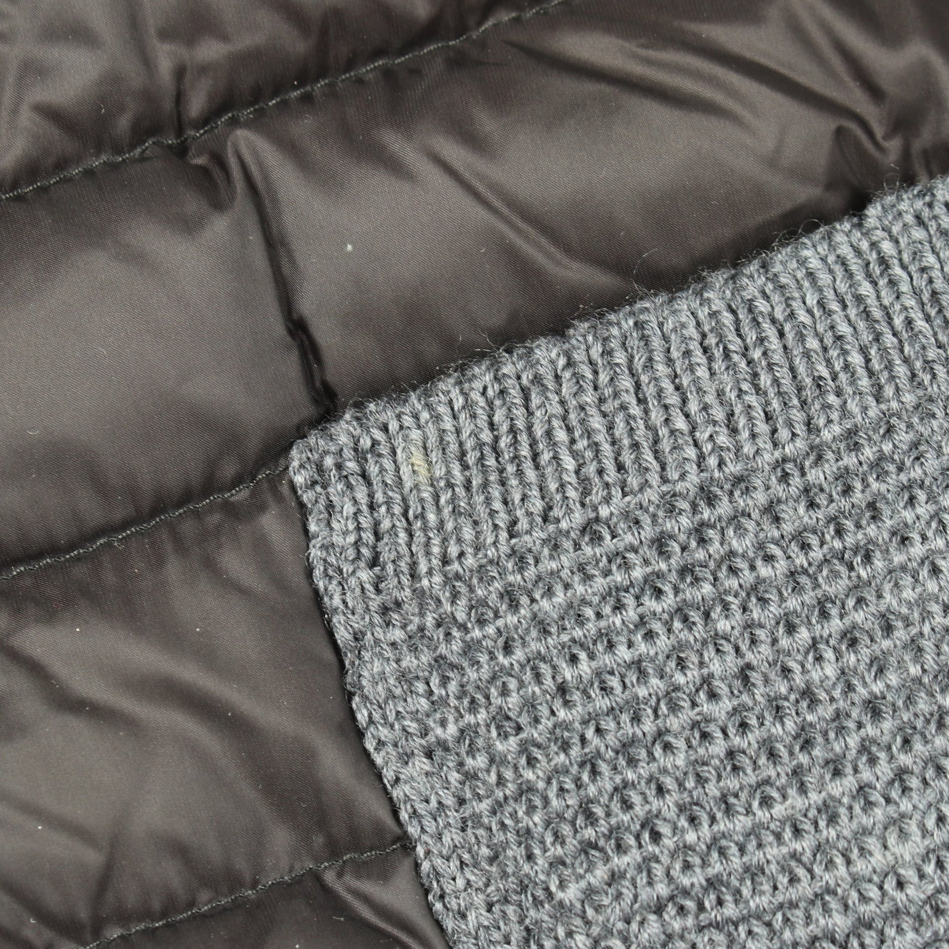ニット切替 ダウンジャケット ナイロン ウール グレー モンクレール アウター MONCLER