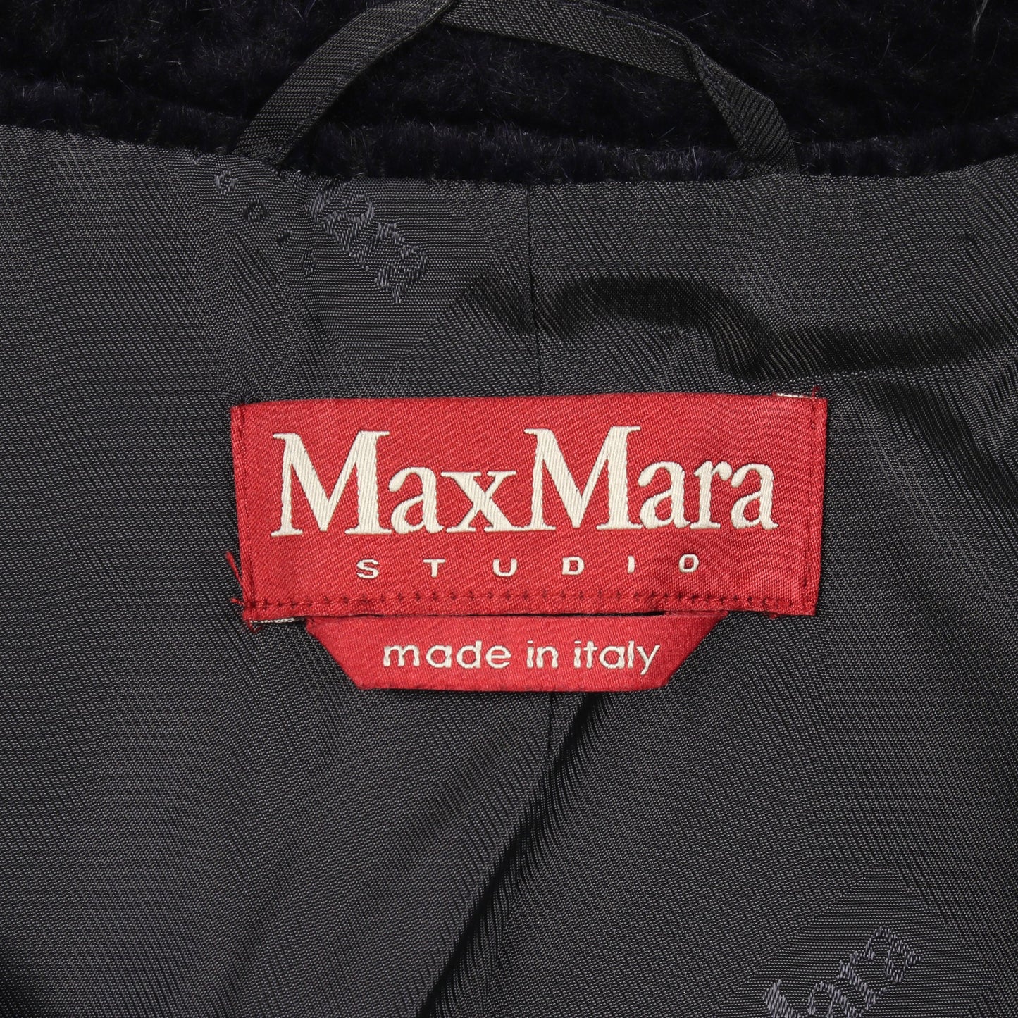 ファーコート アルパカ ウール ネイビー マックスマーラステュディオ アウター Max Mara Studio