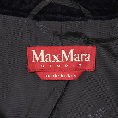 ファーコート アルパカ ウール ネイビー マックスマーラステュディオ アウター Max Mara Studio