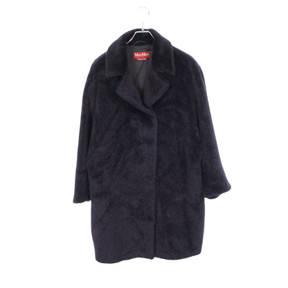 ファーコート アルパカ ウール ネイビー マックスマーラステュディオ アウター Max Mara Studio