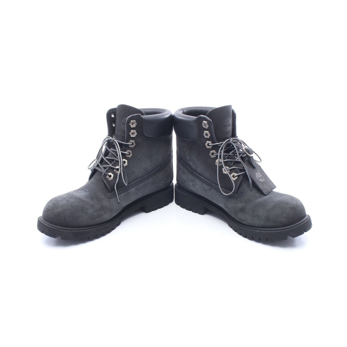LOUIS VUITTON × Timberland モノグラム 6-IN アンクル ブーツ ヌバック レザー ブラック ルイヴィトン シューズ LOUIS VUITTON