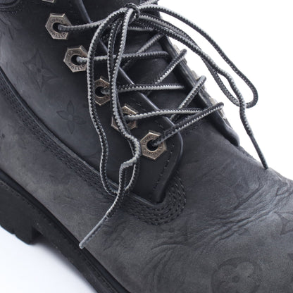 LOUIS VUITTON × Timberland モノグラム 6-IN アンクル ブーツ ヌバック レザー ブラック ルイヴィトン シューズ LOUIS VUITTON