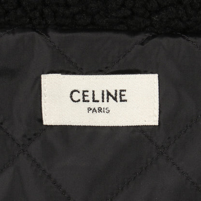 フード付き ボア ジャケット ブラック セリーヌ アウター CELINE