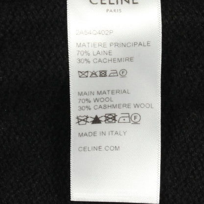ロゴ ニット スウェットパンツ ウール カシミヤ ブラック セリーヌ ボトムス CELINE