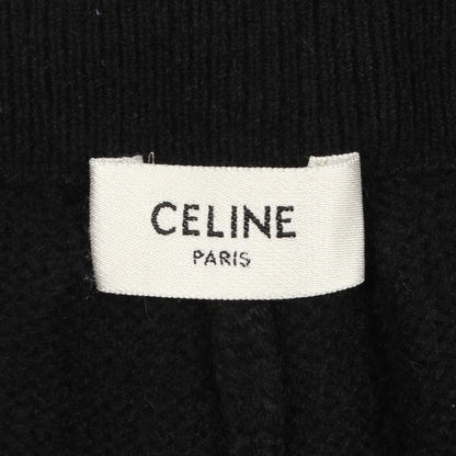 ロゴ ニット スウェットパンツ ウール カシミヤ ブラック セリーヌ ボトムス CELINE