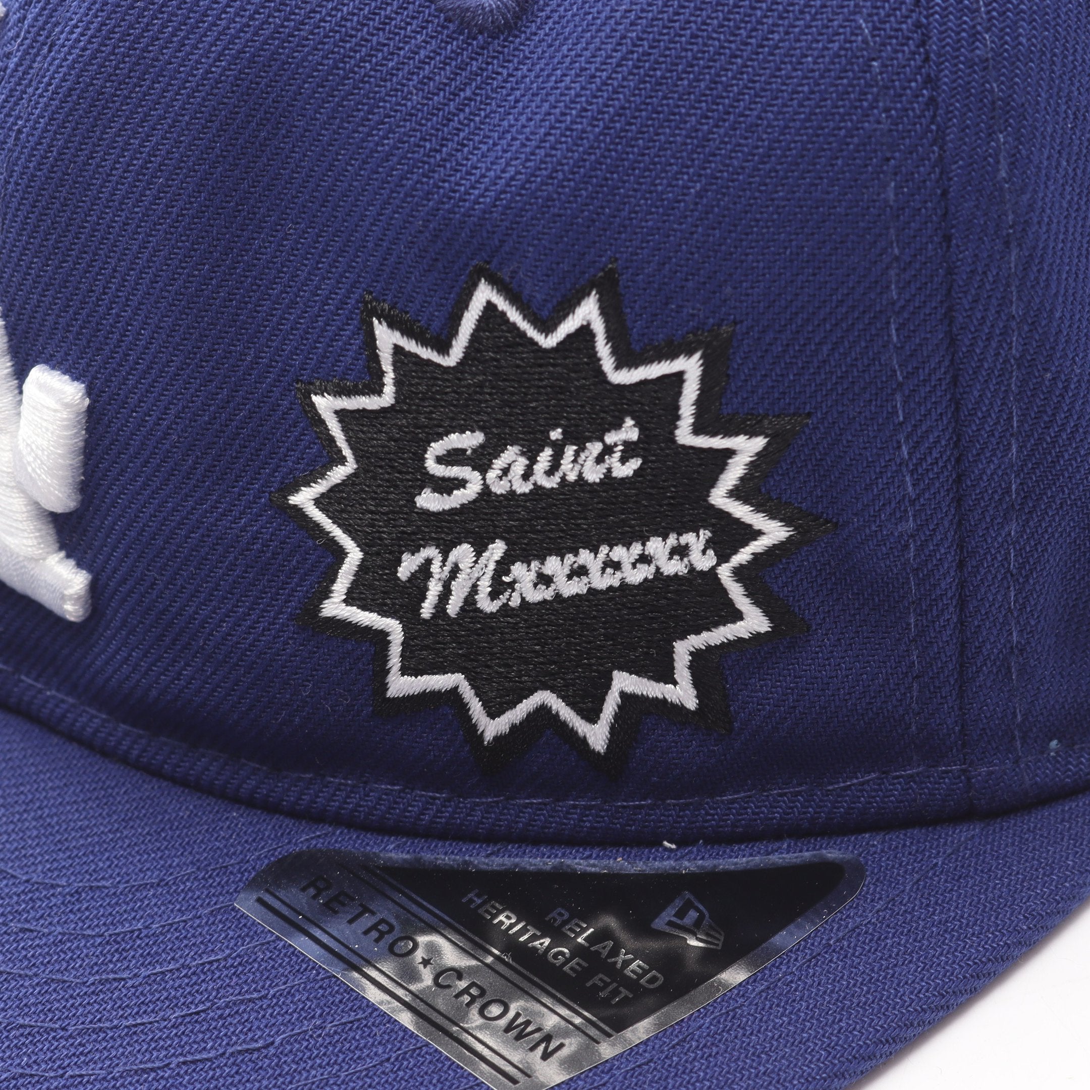 SAINT MICHAEL × NEW ERA 9FIFTY キャップ キャンバス ブルー マルチ