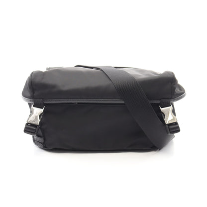 Re-Nylon ショルダーバッグ ナイロン サフィアーノレザー ブラック プラダ バッグ PRADA