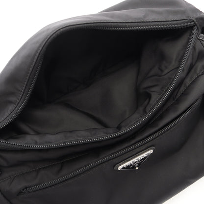 Re-Nylon ショルダーバッグ ナイロン サフィアーノレザー ブラック プラダ バッグ PRADA