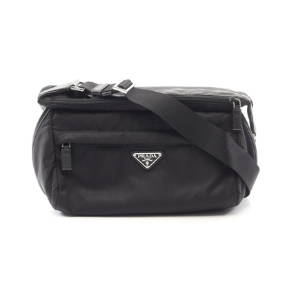 Re-Nylon ショルダーバッグ ナイロン サフィアーノレザー ブラック プラダ バッグ PRADA