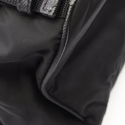 Re-Nylon ショルダーバッグ ナイロン サフィアーノレザー ブラック プラダ バッグ PRADA