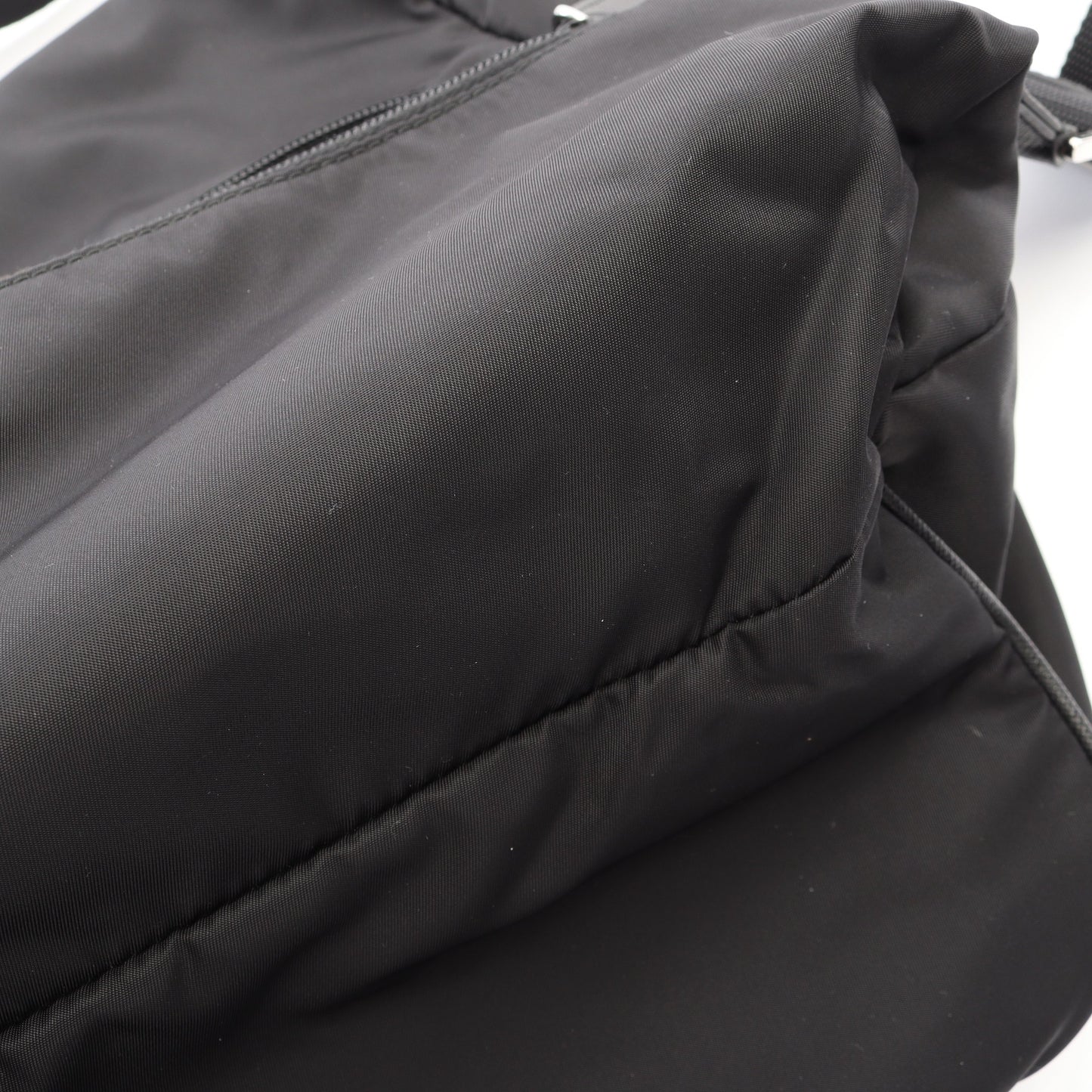 Re-Nylon ショルダーバッグ ナイロン サフィアーノレザー ブラック プラダ バッグ PRADA