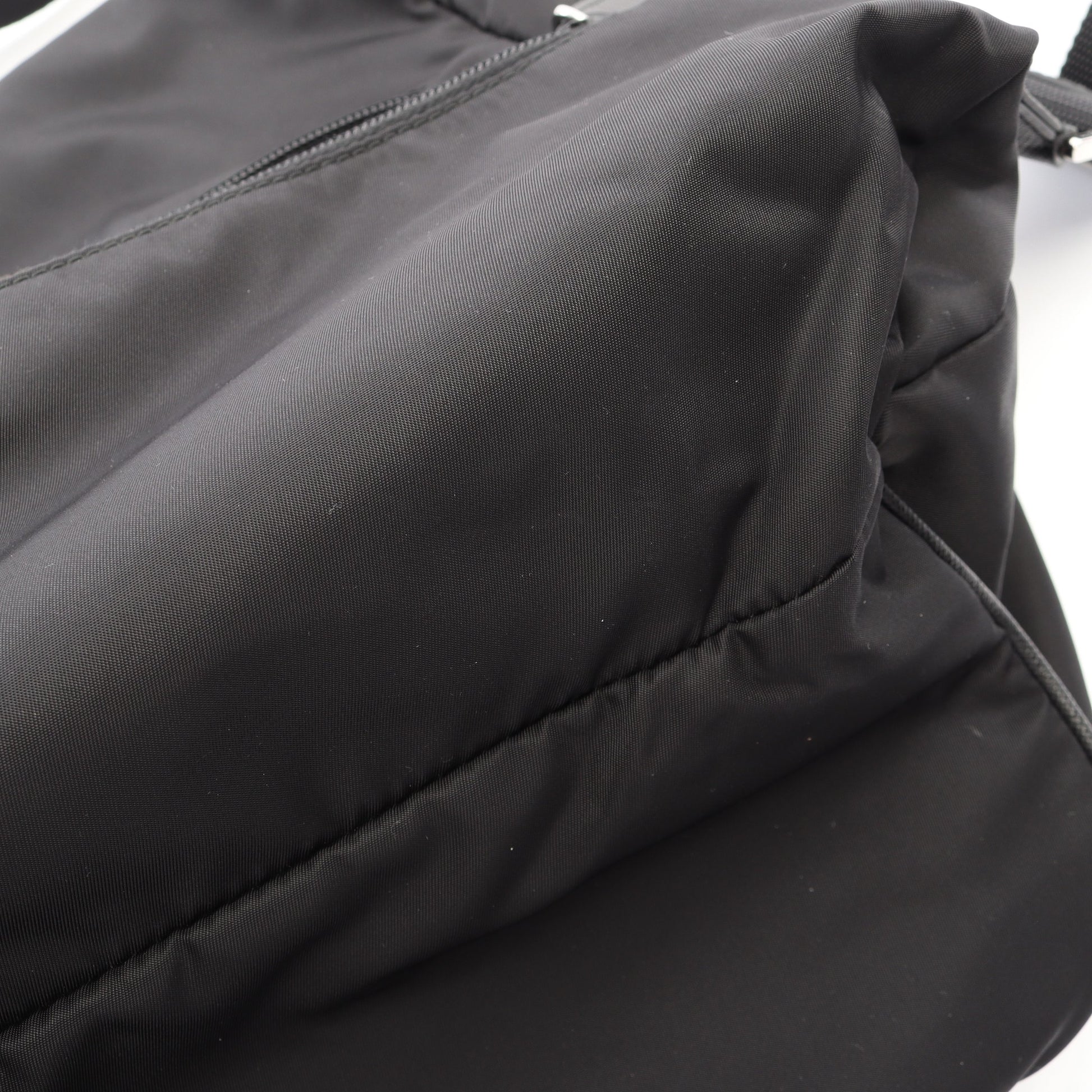 Re-Nylon ショルダーバッグ ナイロン サフィアーノレザー ブラック プラダ バッグ PRADA