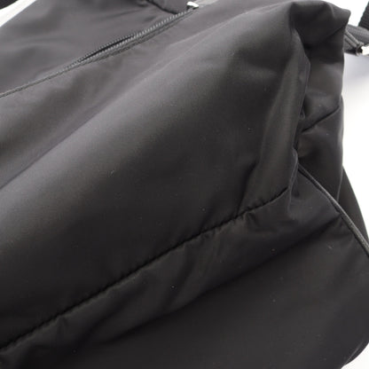 Re-Nylon ショルダーバッグ ナイロン サフィアーノレザー ブラック プラダ バッグ PRADA