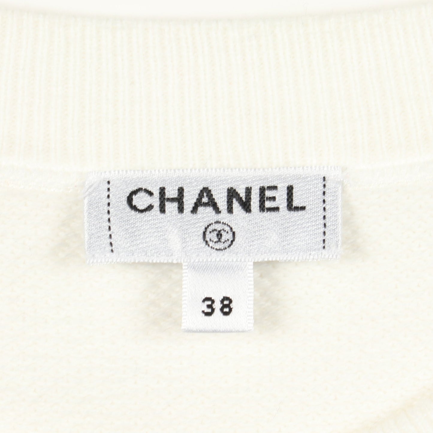 ココマーク ラメ スウェットシャツ コットン オフホワイト シャネル トップス CHANEL