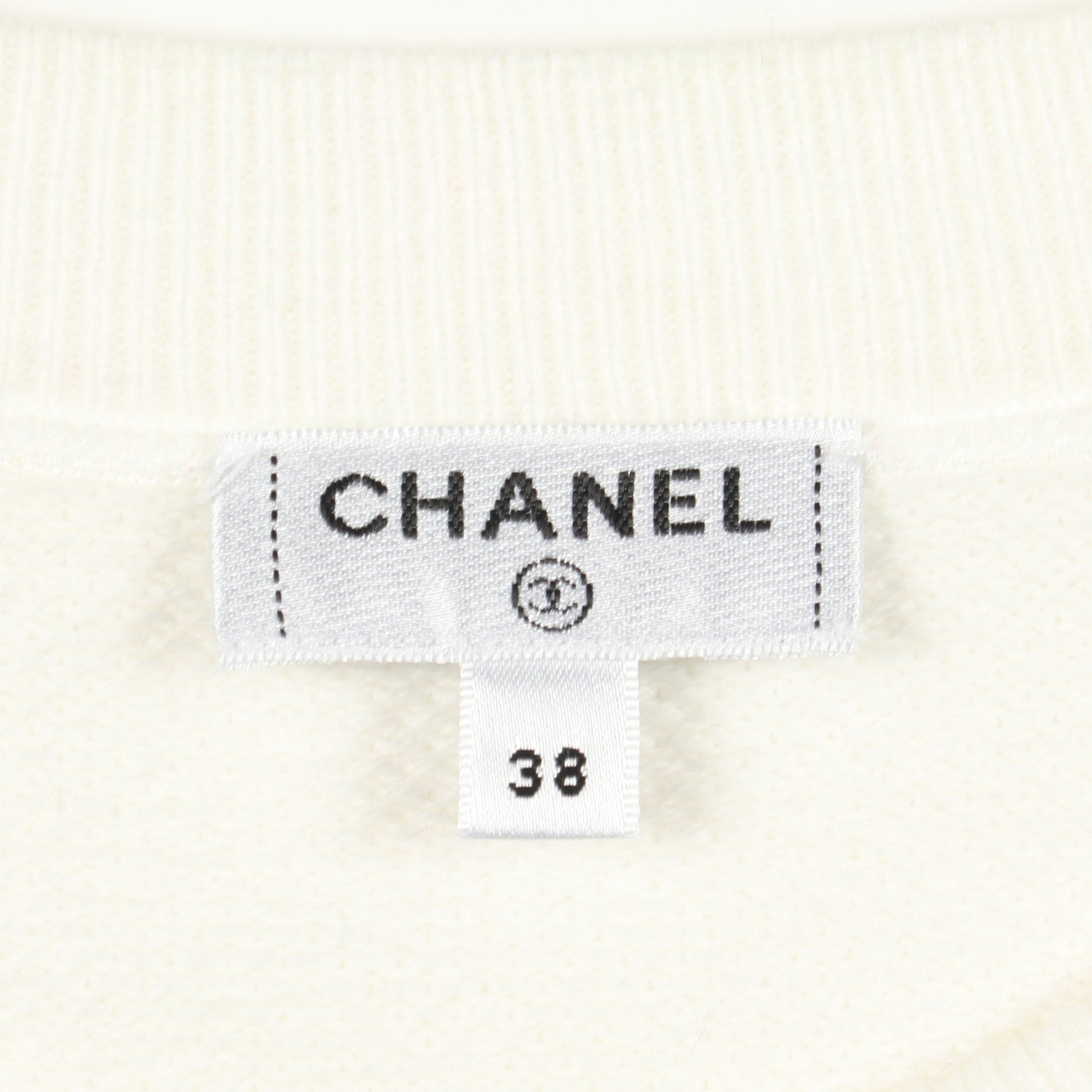ココマーク ラメ スウェットシャツ コットン オフホワイト シャネル トップス CHANEL