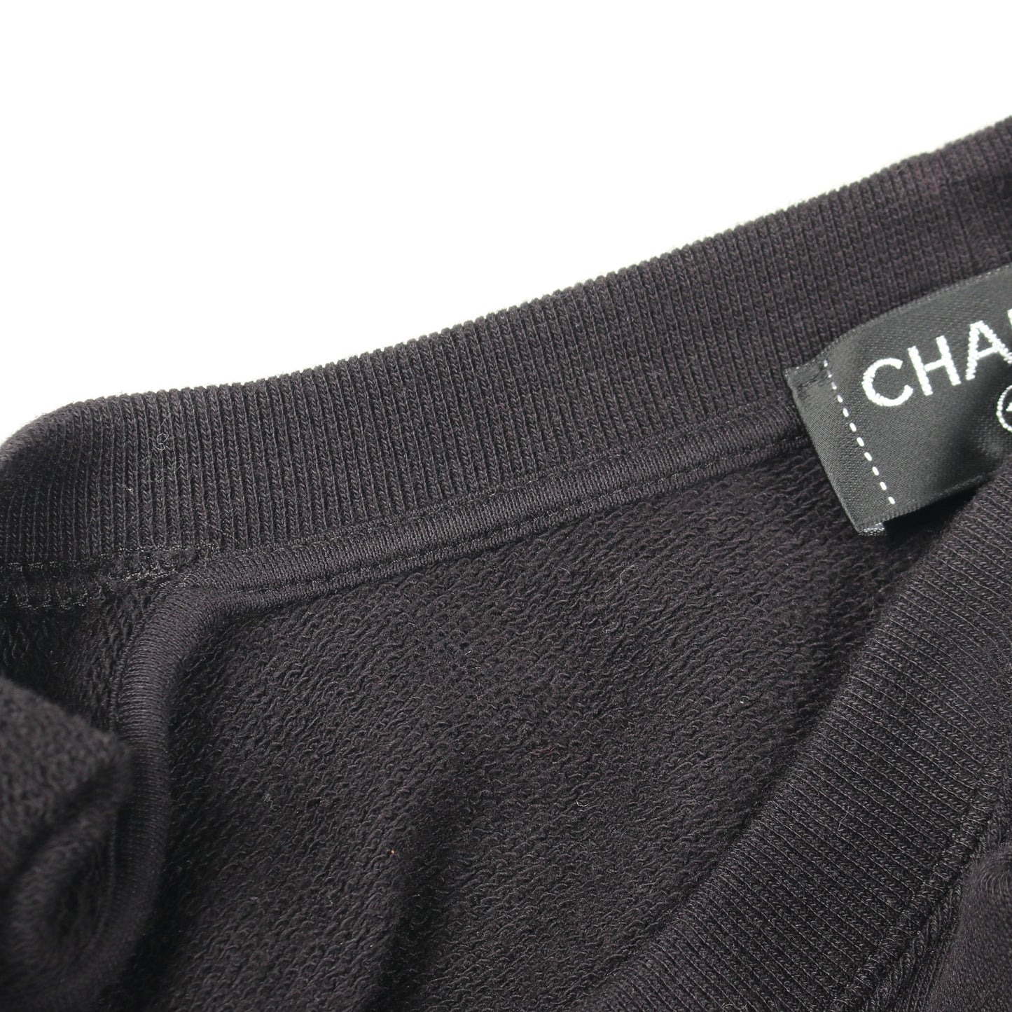 グラフィティロゴ カメリア スパンコール スウェットシャツ コットン ブラック ホワイト シャネル トップス CHANEL