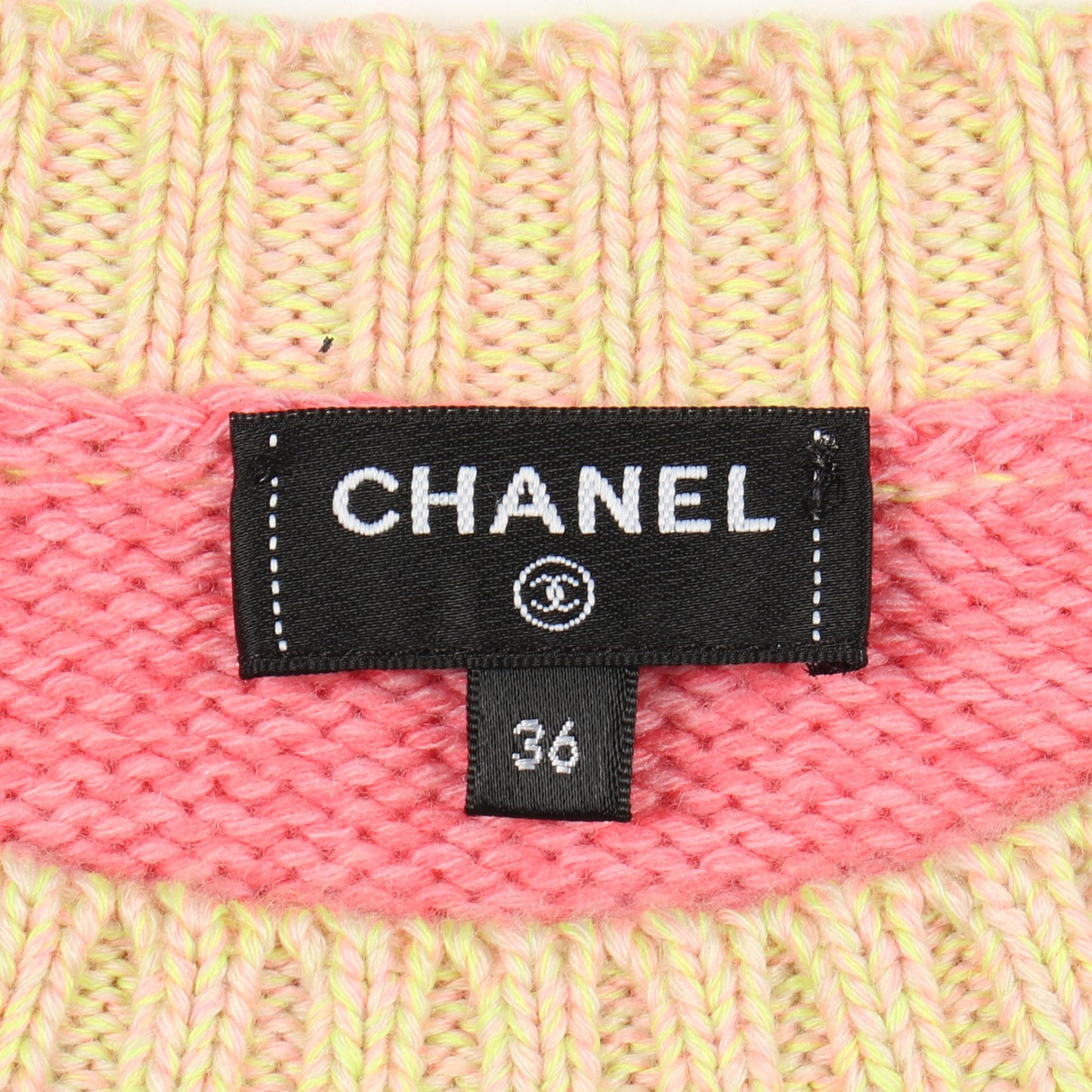 ココマーク クルーネック ニット カシミヤ ピンク イエロー シャネル トップス CHANEL