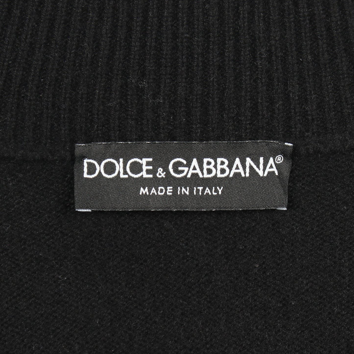 Vネック ニット カシミヤ ブラック ドルチェアンドガッバーナ トップス DOLCE&GABBANA