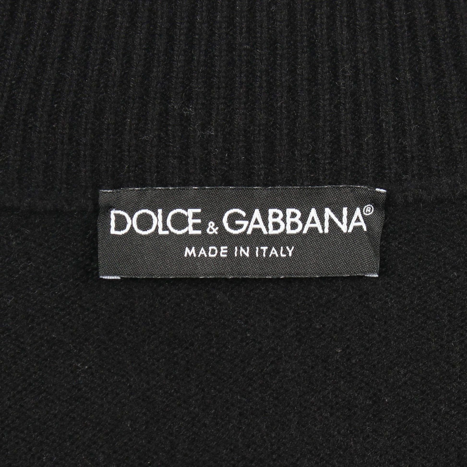 Vネック ニット カシミヤ ブラック ドルチェアンドガッバーナ トップス DOLCE&GABBANA