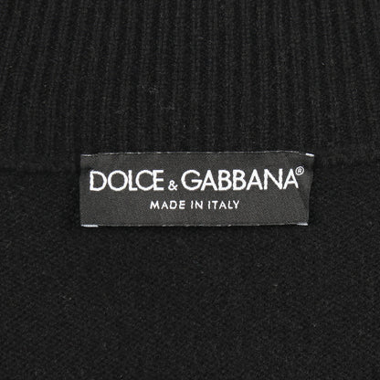 Vネック ニット カシミヤ ブラック ドルチェアンドガッバーナ トップス DOLCE&GABBANA