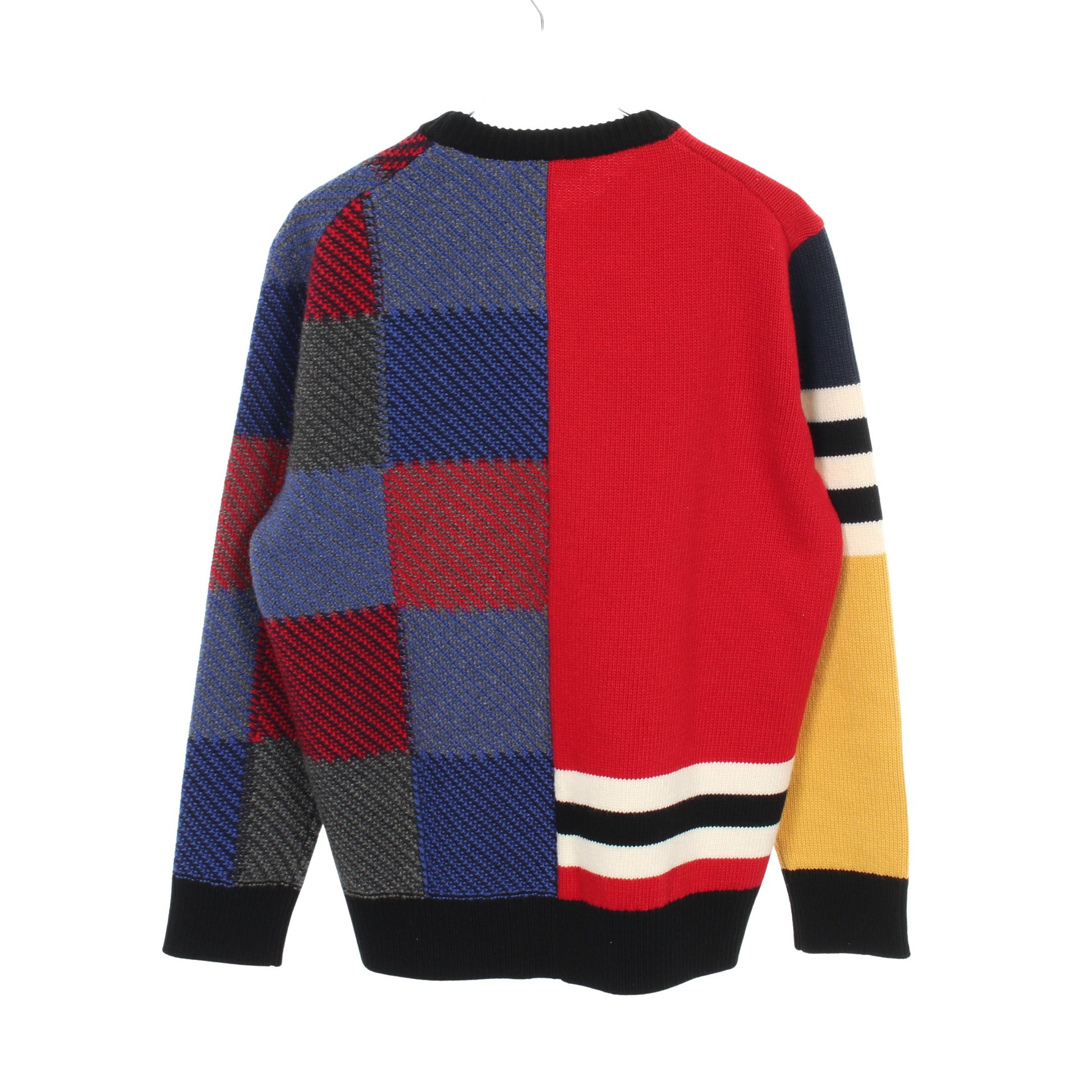 ドッキング クルーネック ニット ウール カシミヤ マルチカラー ドルチェアンドガッバーナ トップス DOLCE&GABBANA
