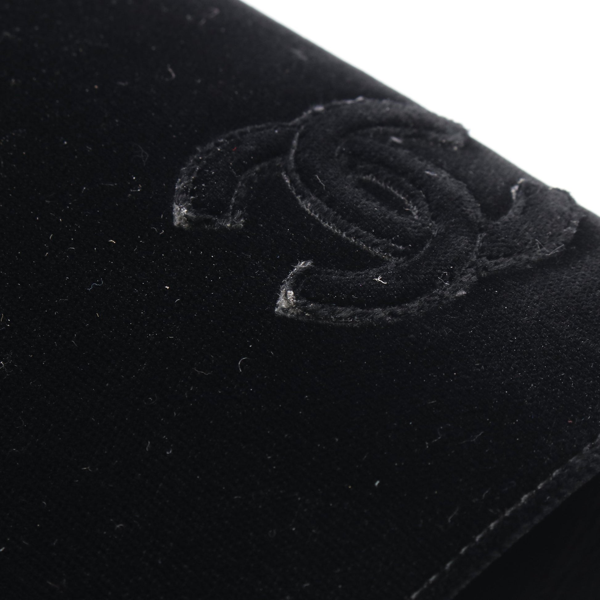 ココマーク ロング ブーツ ベロア ブラック シャネル シューズ CHANEL