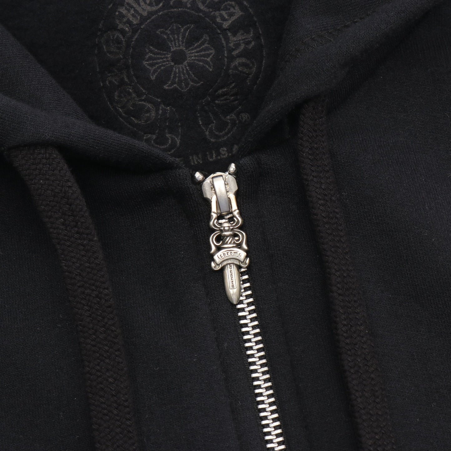 ホースシュー フローラルクロス ダガージップ ジップアップパーカー コットン ブラック ピンク クロムハーツ トップス Chrome Hearts
