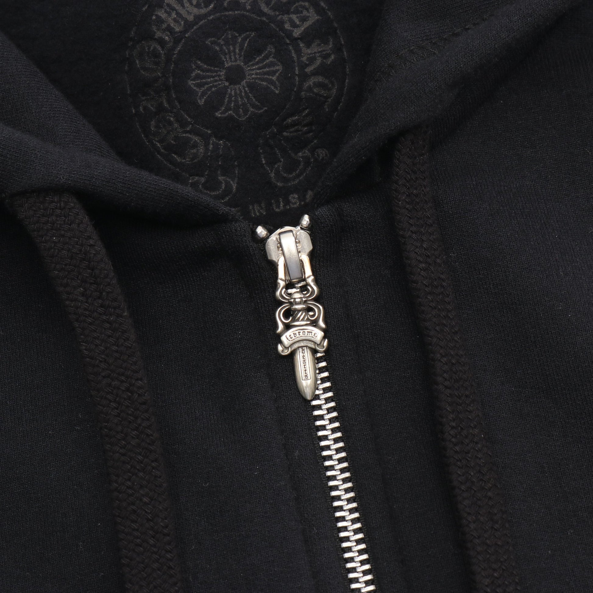 ホースシュー フローラルクロス ダガージップ ジップアップパーカー コットン ブラック ピンク クロムハーツ トップス Chrome Hearts