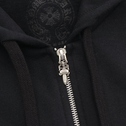 ホースシュー フローラルクロス ダガージップ ジップアップパーカー コットン ブラック ピンク クロムハーツ トップス Chrome Hearts